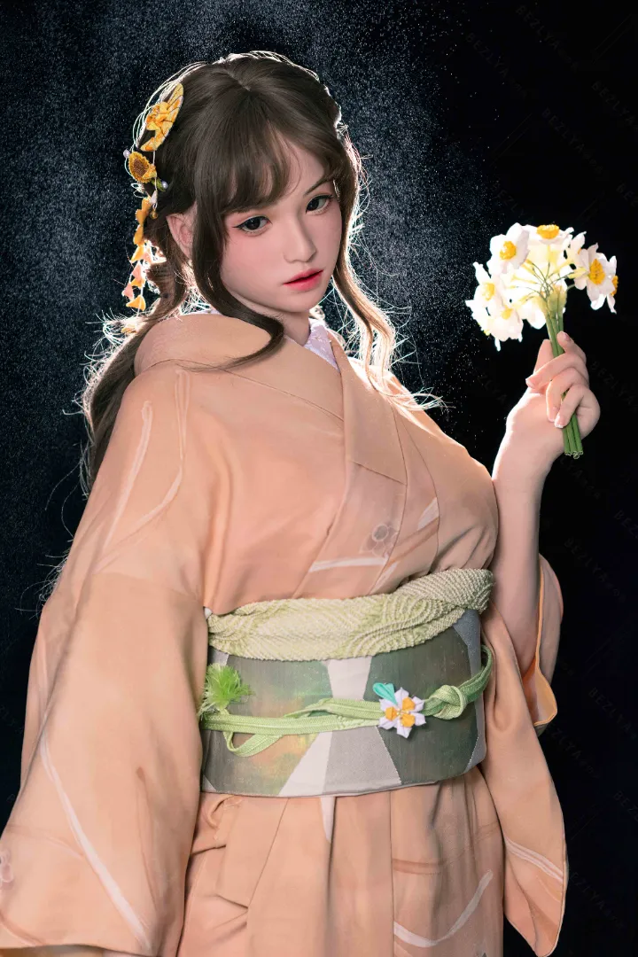 162cm (5ft4) E-Cup Lightweight Silicone Sex Doll, Movable Jaw Head Hellianthus
